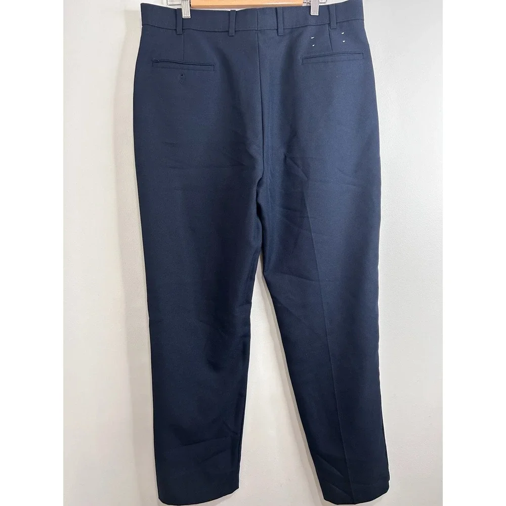 Vintage Levis Action Slacks Mens 36x32 Navy Blue‎ Straight Leg Dress Pants